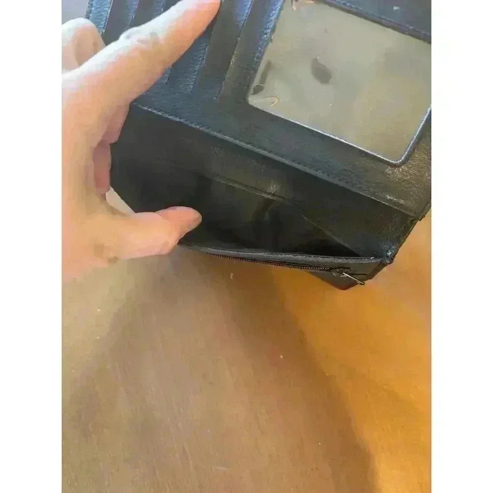 Liz Claiborne vintage crossbody handbag genuine leather trifold - Picture 7 of 9